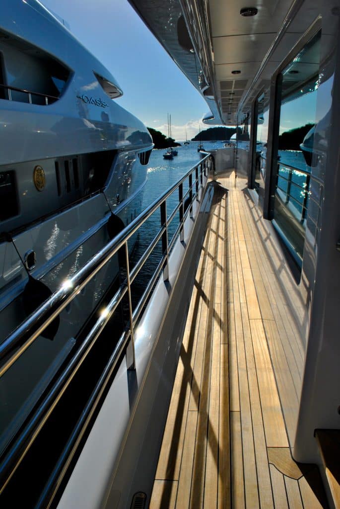 Yacht deck perspective